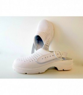 White perforated clogs