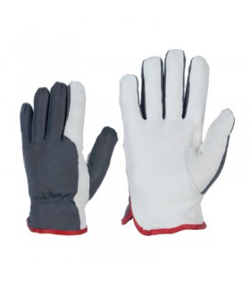 Warm goatskin work gloves