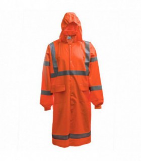 Raincoat PU/PVC Hi-vis Orange