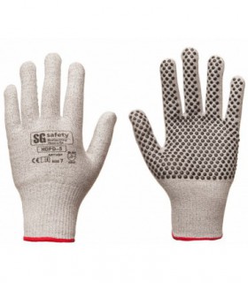 Cut resistant gloves with silicone dots