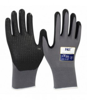 HTC nitrile foam coated working gloves, with dots