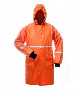Raincoat PU/PVC Hi-vis Orange
