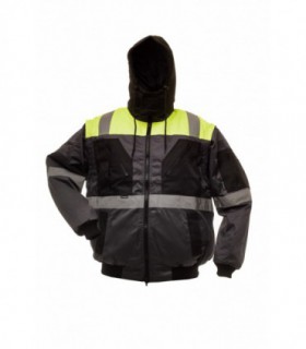 Winter jacket PILOT Grey/Black/Hi-vis Yellow