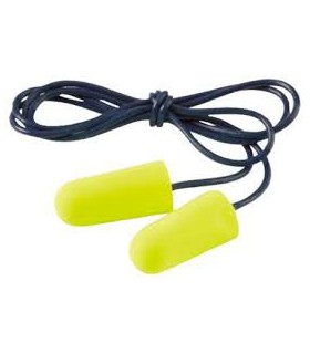 EARsoft Yellow Neons ausų kištukai su virvute, vienkartiniai, geltoni neoniniai SNR 36