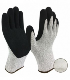 Зимние рабочие перчатки, устойчивые к порезам. Нитриловое покрытие