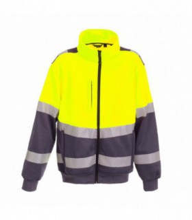 Fleece jacket DELAVER Hi-vis Yellow/Ash blue