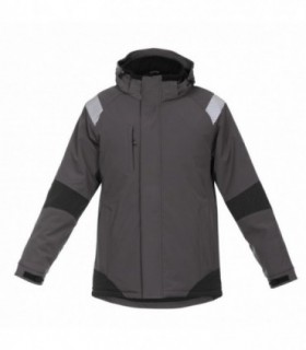 Softshell winter jacket ATLANTA with reflective print details Grey