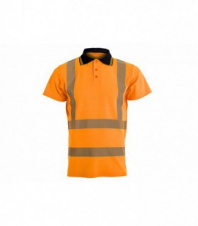 Gerai matomi POLO marškinėliai trumpomis rankovėmis Hi-vis Oranžinė