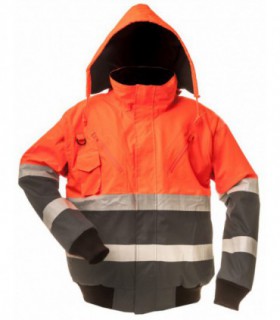 Winter jacket PILOT Hi-vis Orange/Navy