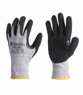 Cut resistant gloves, nitrile microfoam coating
