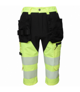 Breeches with elastic details and hanging pockets Hi-vis Yellow/Black